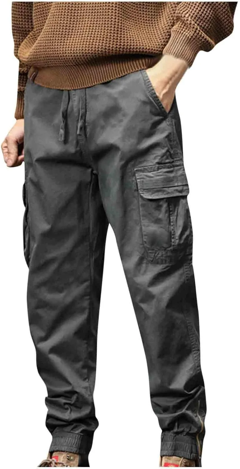Men's Cargo Pants Relaxed Fit Elastic Waist Pants for Men Plus Size Rugged Flex Relaxed Fit Canvas Work Pant 2025