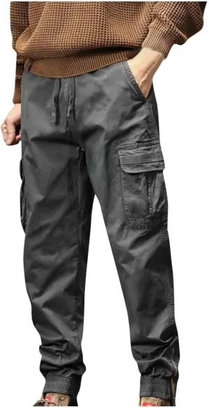 Men's Cargo Pants Relaxed Fit Elastic Waist Pants for Men Plus Size Rugged Flex Relaxed Fit Canvas Work Pant 2025