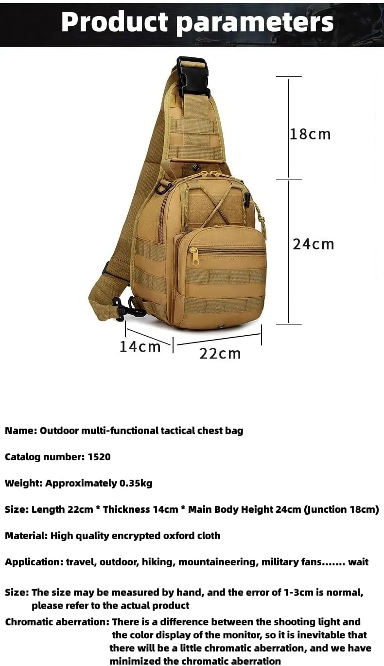 Men's Chest Bag Oxford Bag Crossbody Bag Shoulder Bag Korean Version Small Backpack Casual Belt Bag (ACU Digital)