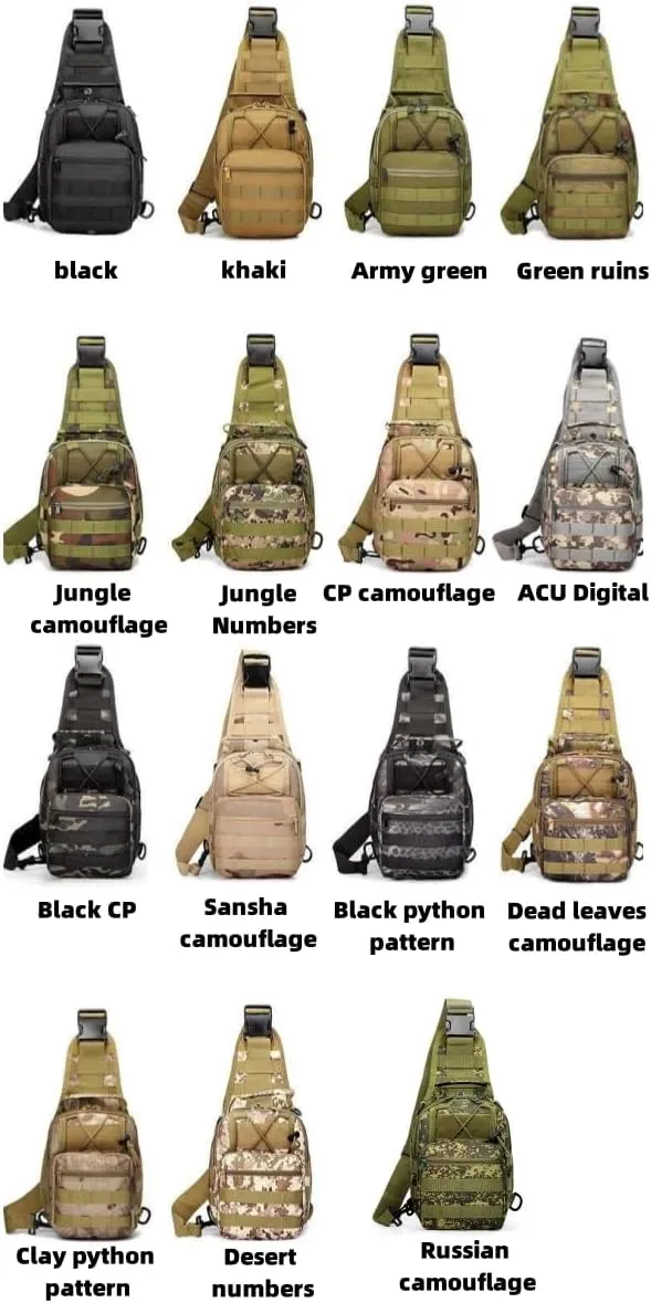 Men's Chest Bag Oxford Bag Crossbody Bag Shoulder Bag Korean Version Small Backpack Casual Belt Bag (ACU Digital)