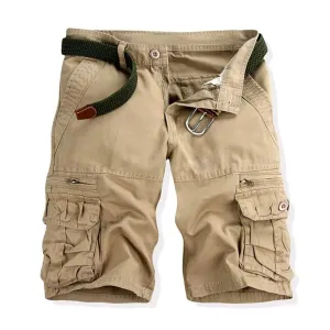 Men's Classic Twill Cargo Shorts Rugged Flex Relaxed Fit Canvas Cargo Short Multi Pocket Casual Outdoor Hiking Shorts (29,Khaki)
