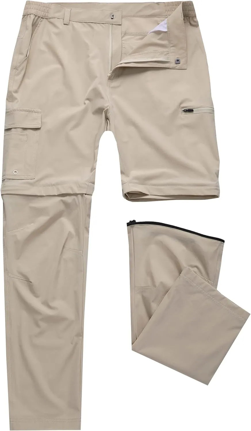 Mens Hiking Convertible Pants Waterproof Lightweight Quick Dry Zip Off Fishing Outdoor Cargo Work Trekking Trousers