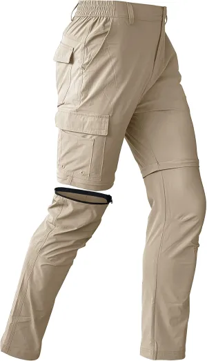 Mens Hiking Convertible Pants Waterproof Lightweight Quick Dry Zip Off Fishing Outdoor Cargo Work Trekking Trousers
