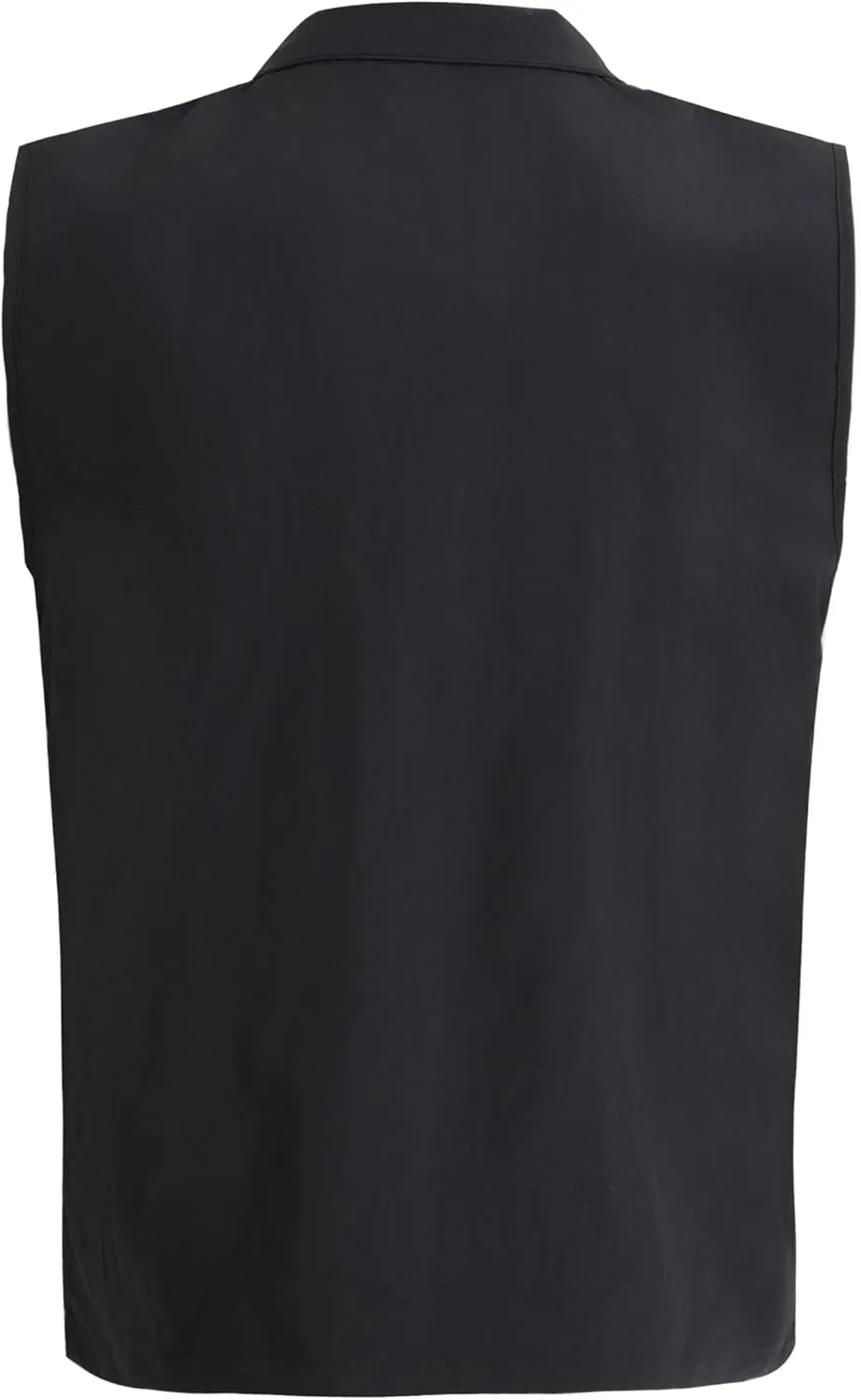 Men's Lightweight Sleeveless Waterproof Vest Outwear with Zip Pockets for Travel Fishing Safari and Golf