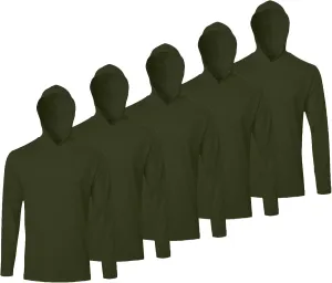 Mens Long Sleeve Shirt Lightweight Sun Protection Fishing Shirts Athletic Hoodie Shirts 5 Pack