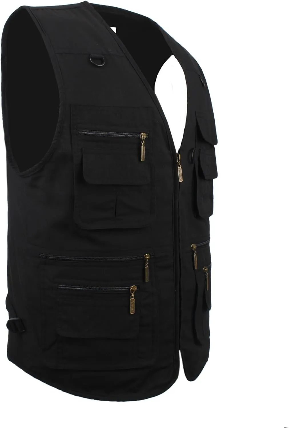 Men's Poplin Outdoors Travel Sports Multi-Pockets Work Fishing Vest