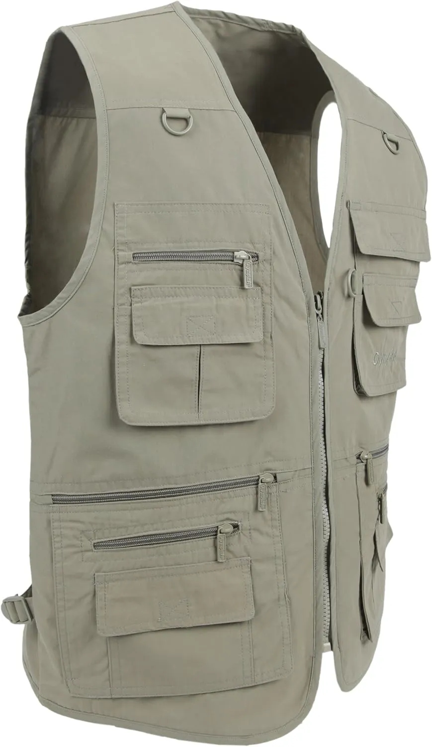 Men's Poplin Outdoors Travel Sports Multi-Pockets Work Fishing Vest