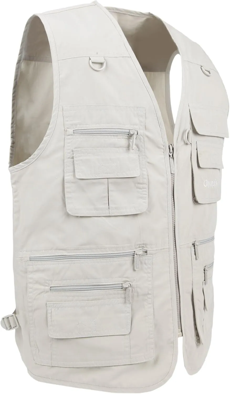 Men's Poplin Outdoors Travel Sports Multi-Pockets Work Fishing Vest