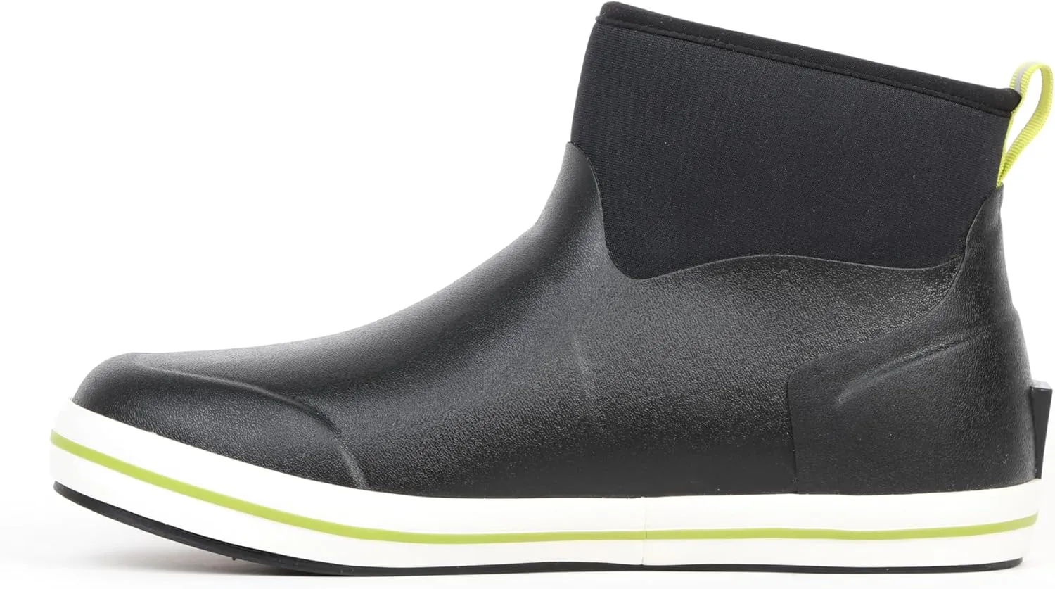 Men's Rain Boots Fishing Boots, Anti-Slip Neoprene Rubber Ankle Men Boots Outdoor for Gardening Fishing Boating Sailing Black