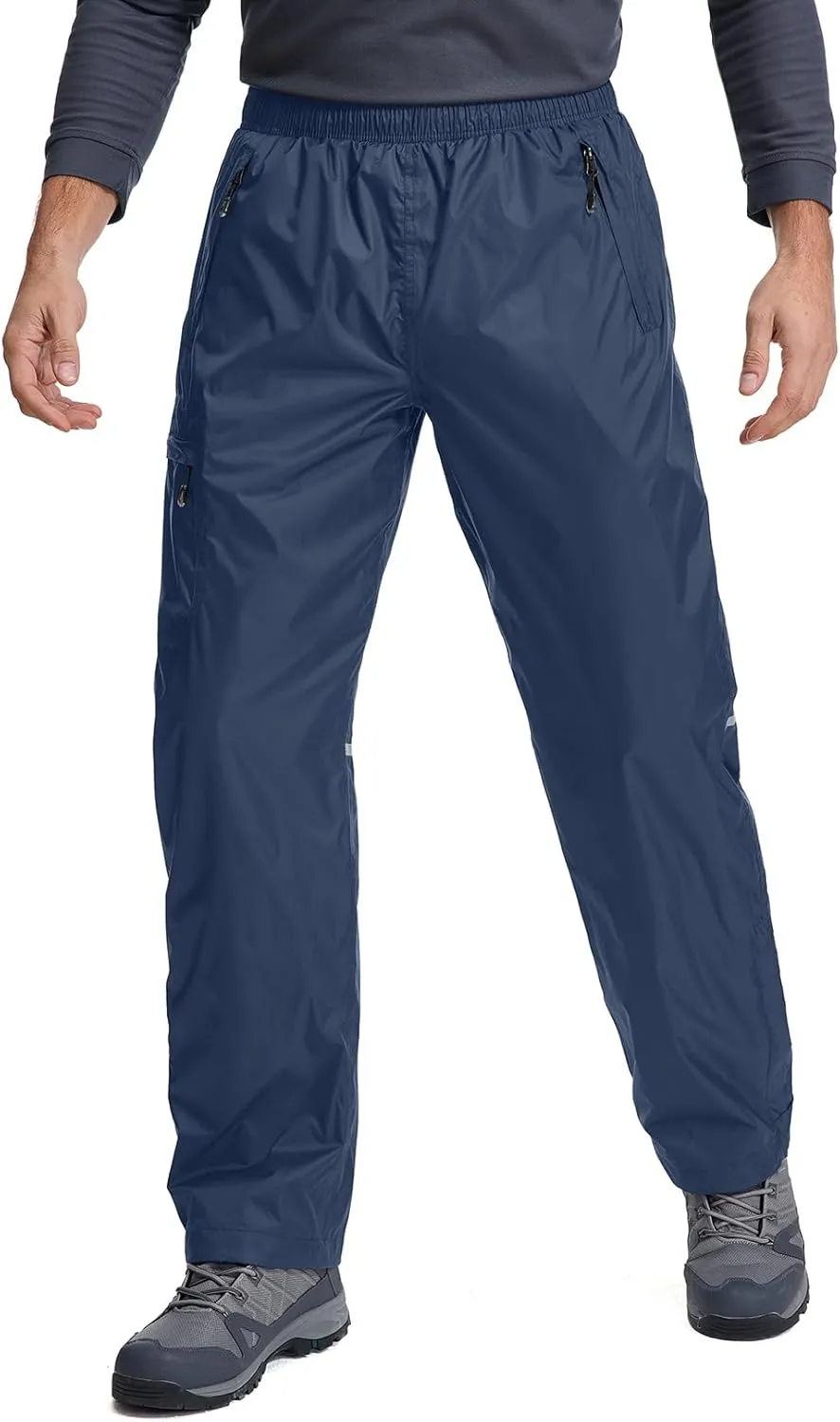 Men's Rain Pants Waterproof Over Pants Windproof Outdoor Hiking Pants for Golf, Fishing，Cycling