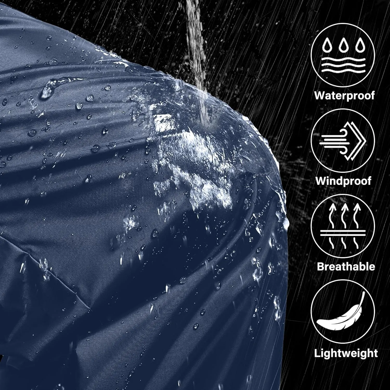 Men's Rain Pants Waterproof Over Pants Windproof Outdoor Hiking Pants for Golf, Fishing，Cycling