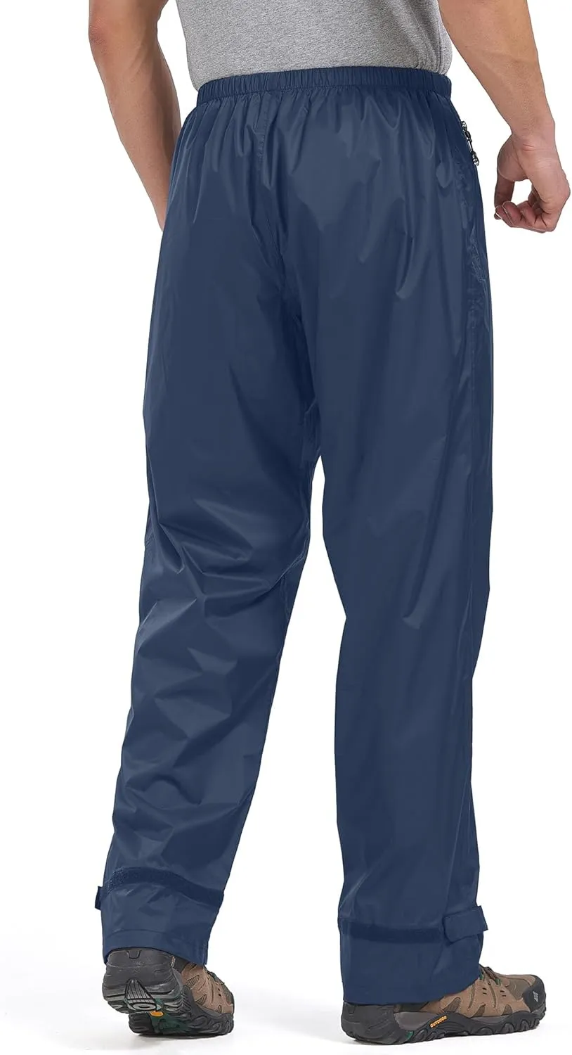 Men's Rain Pants,Waterproof Wind Pants Mens, Hiking Lightweight Outdoor Golf Fishing Cycling Motorcycle