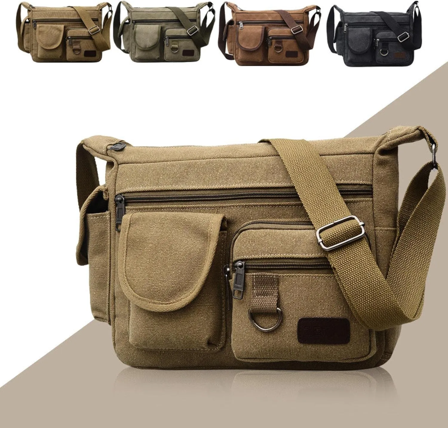Men's Women's Vintage Canvas Crossbody Bag Travel Casual Shoulder Bag Men's Crossbody Tote Messenger Bag