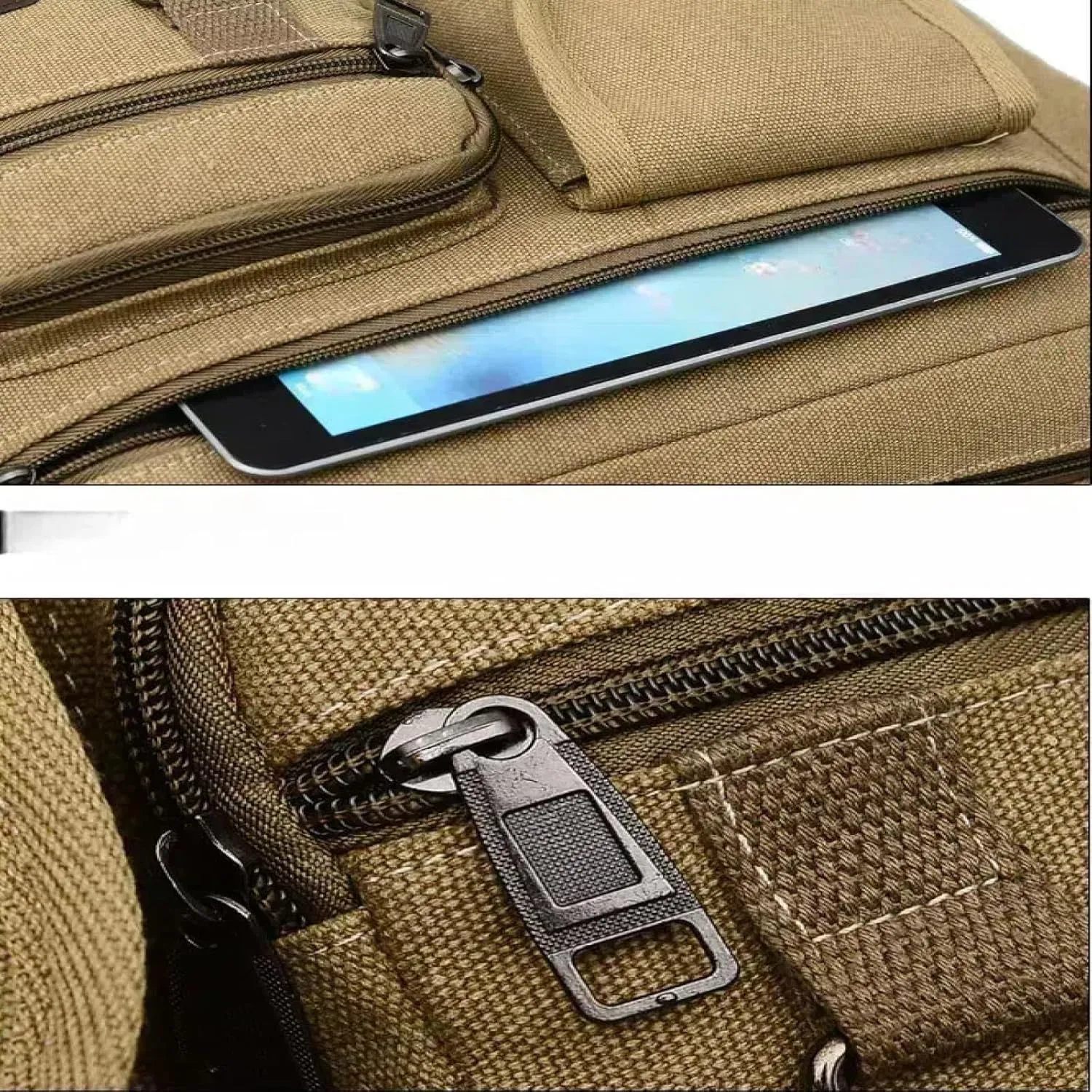 Men's Women's Vintage Canvas Crossbody Bag Travel Casual Shoulder Bag Men's Crossbody Tote Messenger Bag
