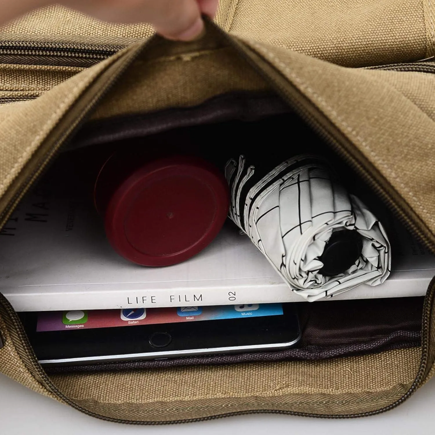 Men's Women's Vintage Canvas Crossbody Bag Travel Casual Shoulder Bag Men's Crossbody Tote Messenger Bag
