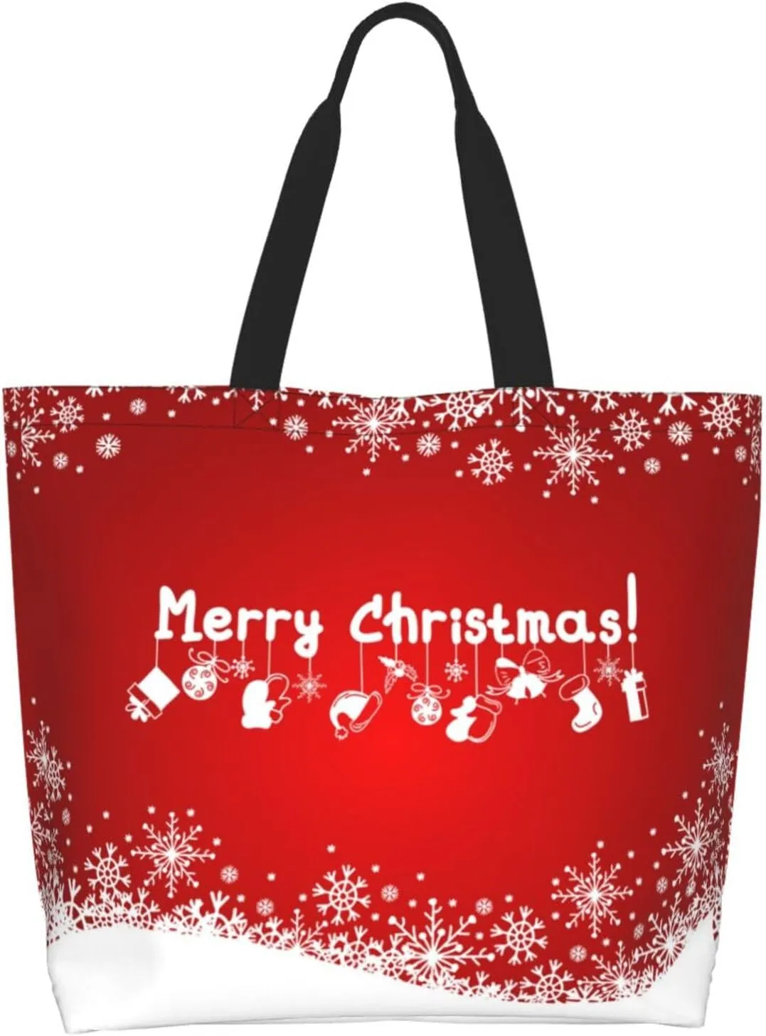 Merry Christmas Canvas Tote Bag Christmas Shoulder Bag for Women Men Casual Grocery Bags Jesus Bag for Christmas