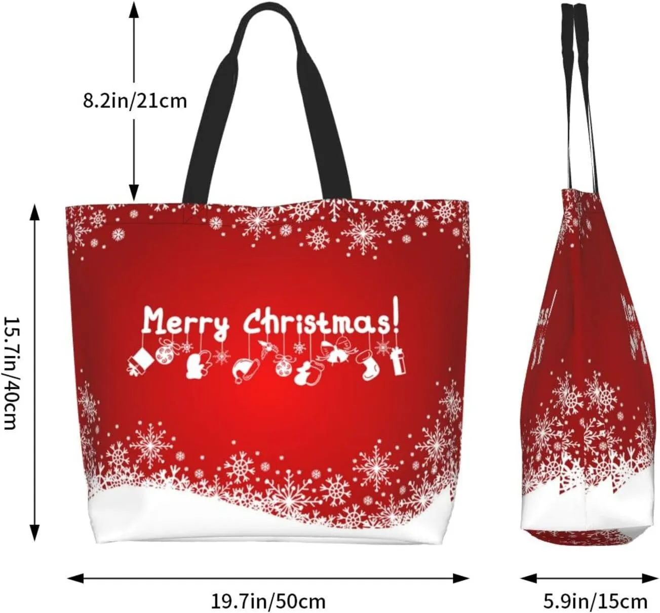 Merry Christmas Canvas Tote Bag Christmas Shoulder Bag for Women Men Casual Grocery Bags Jesus Bag for Christmas