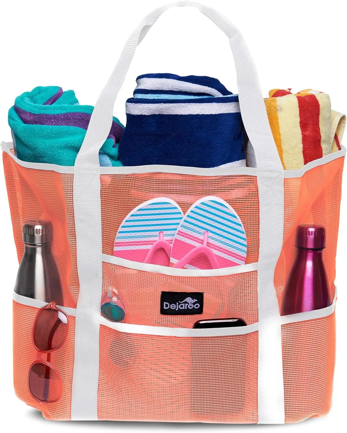 Mesh Sand Free Bag - Strong Lightweight Bag For Beach & Vacation Essentials. Tons of Storage!