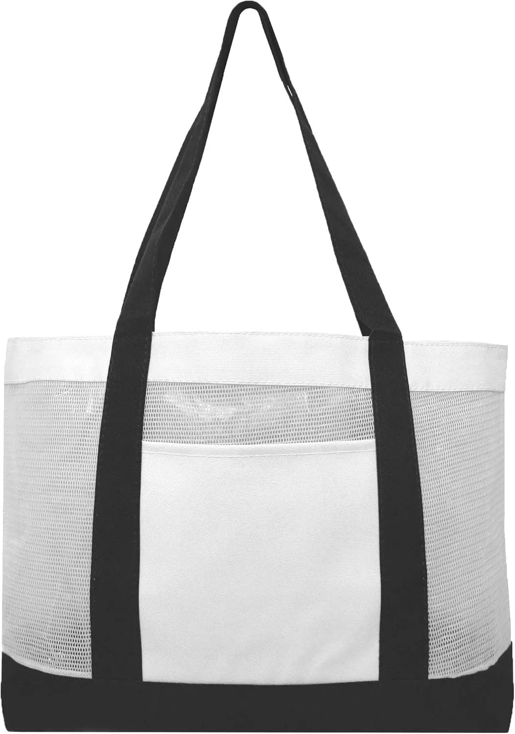 Mesh Work Tote/Beach Tote Bag/Swimming Tote Bag (Black)