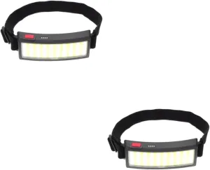 Mikikit 2pcs Usb Rechargeable Led Headlamp Lightweight for Camping Hiking and Emergency Use Portable Flashlight Sensing Modes for Outdoor Adventures