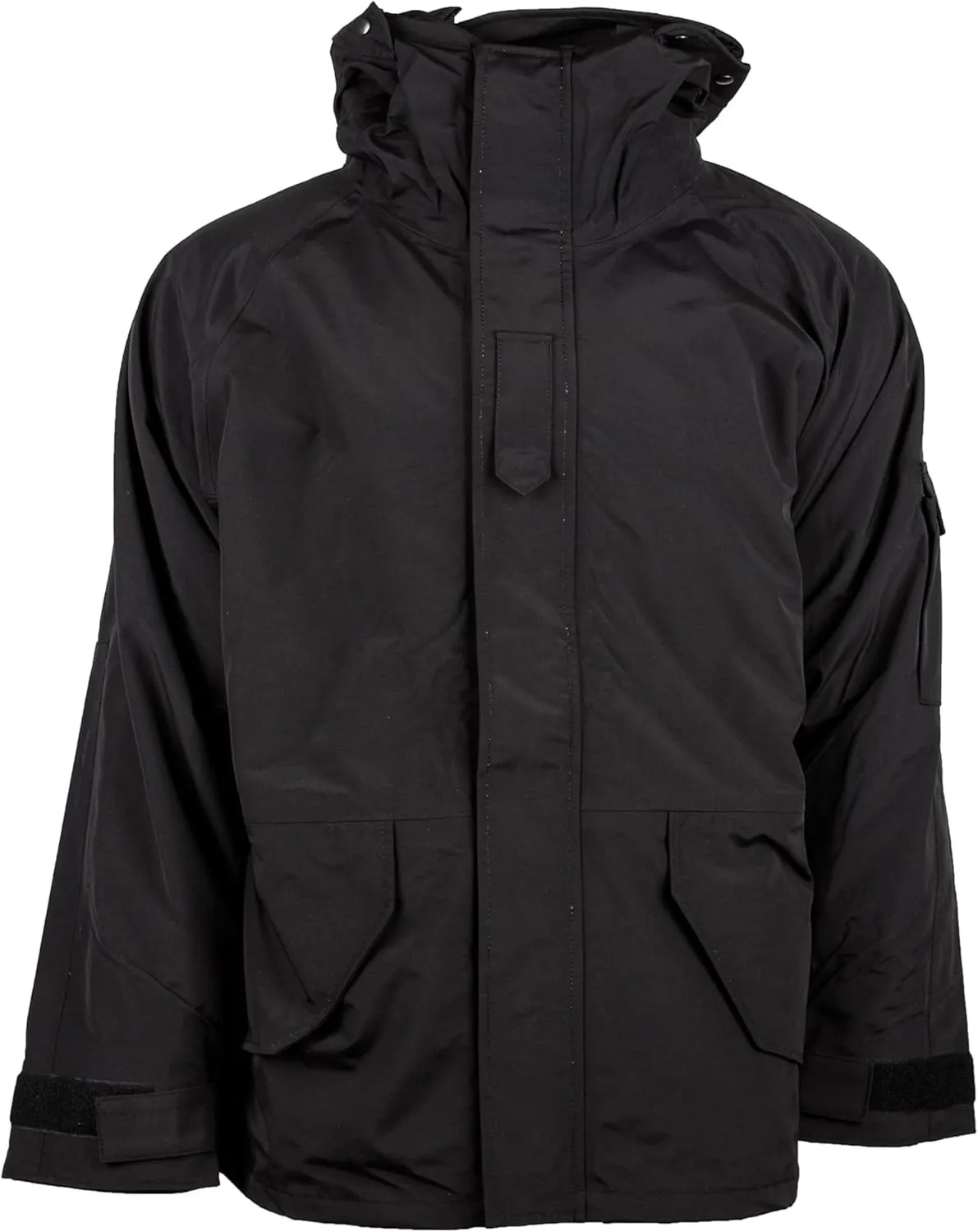Mil-Tec Trilam Wet Weather Jacket w/Fleece Liner - Men's, Black, Small, 10615002-902
