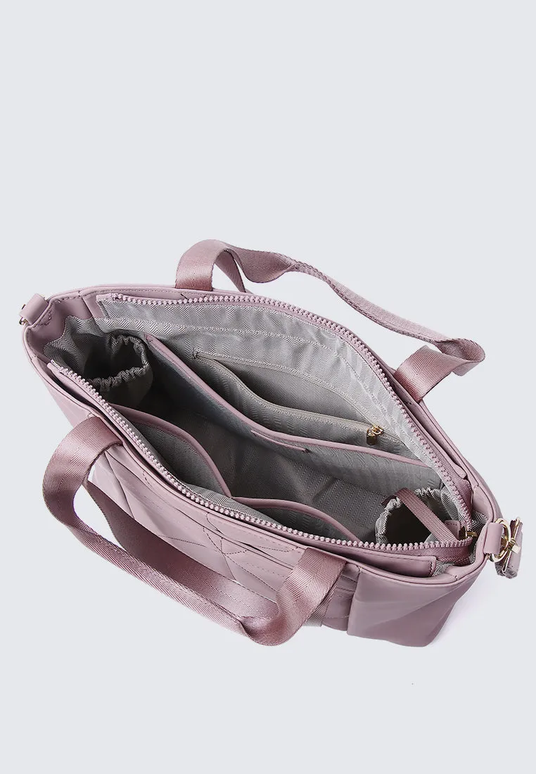 Mila Multi-compartment Tote Bag (Pale Red Violet)