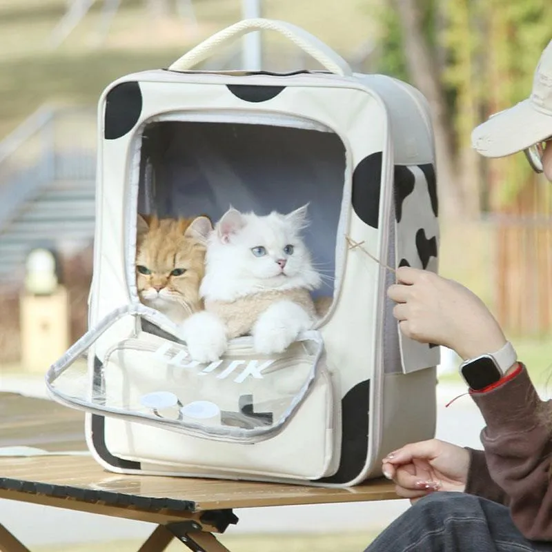 Milk Cat Carrier Bag Foldable Hiking Backpack