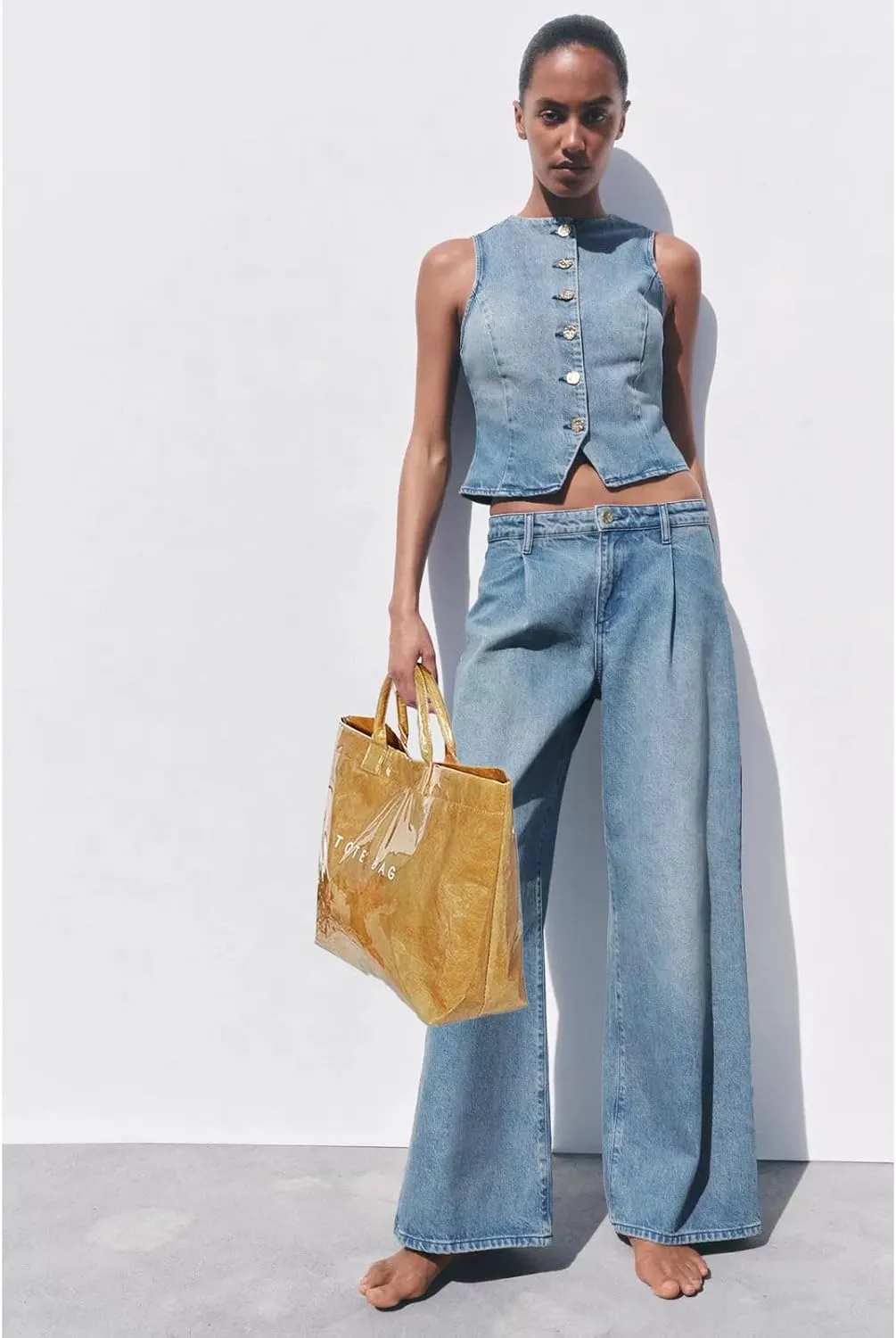 MINGRI Large Tote Bags for Women,Mother's Day Gifts,PVC Plastic Totes Bag,Carry All Bag Kraft Paper Shoulder Handbag