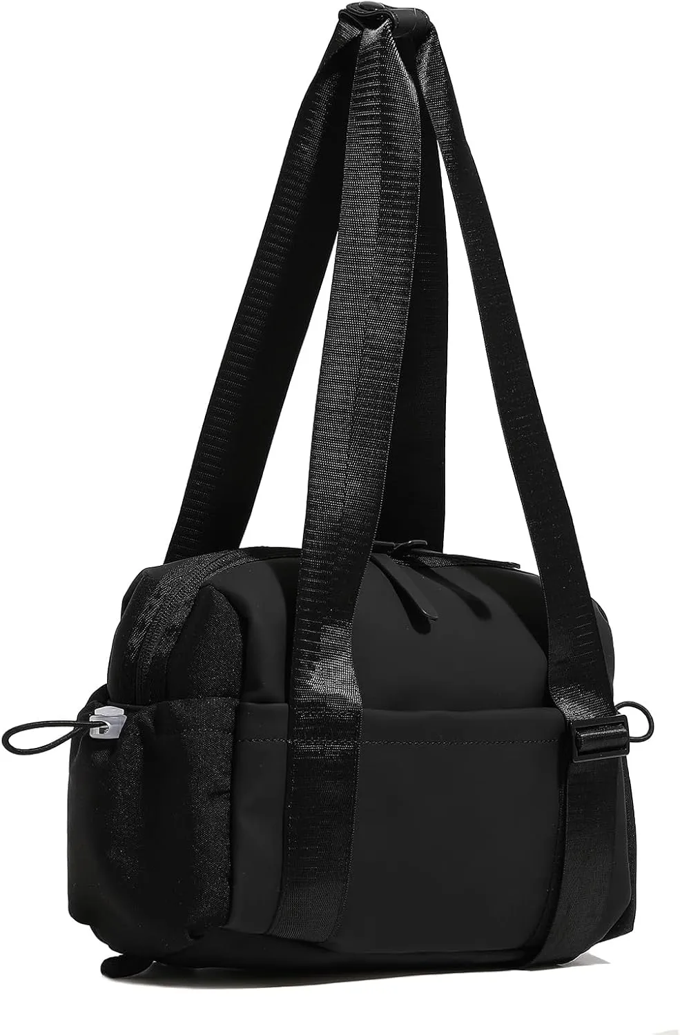 Mini Gym Bag for Women & Girls with Wet Compartment Small Gym Tote Bag Waterproof Travel Duffle Bag Cute Workout Sports Bag, Black