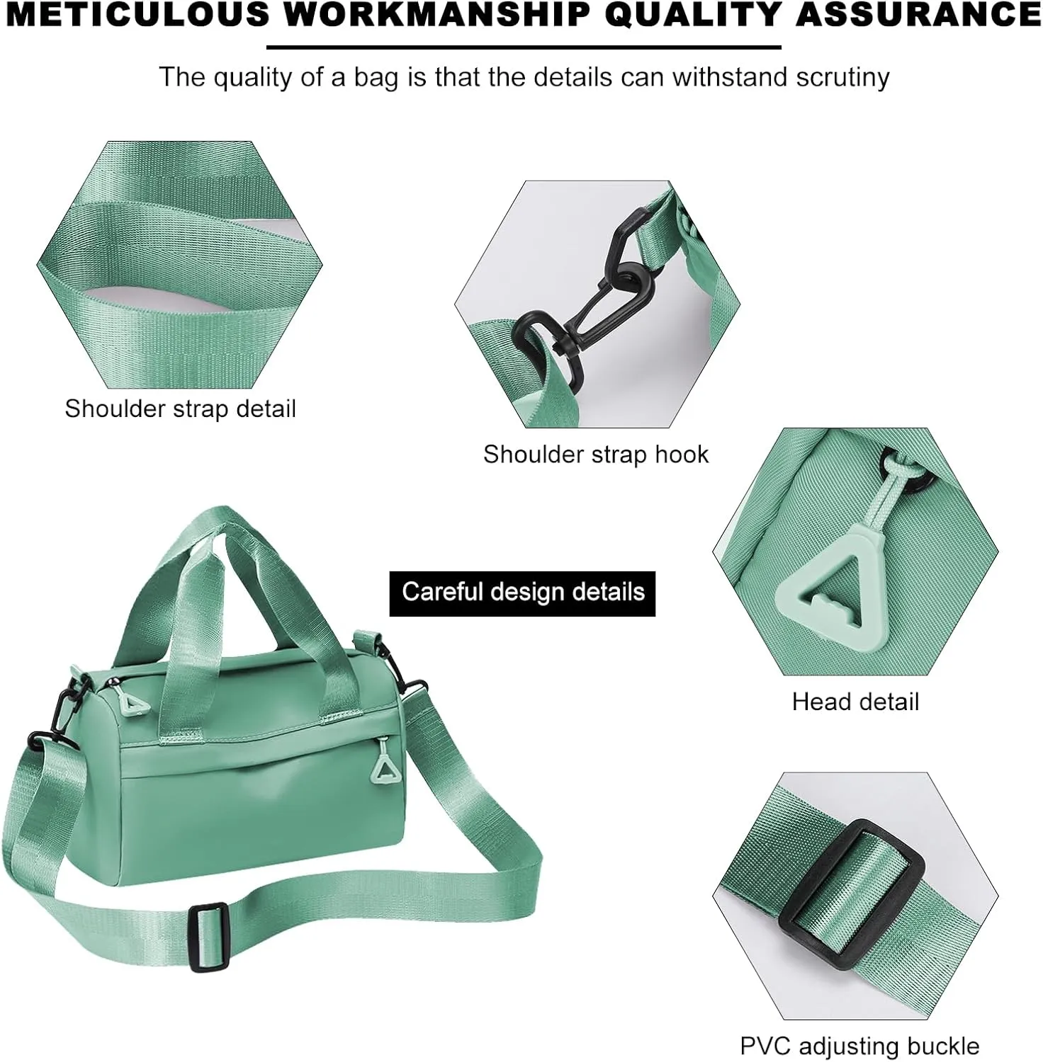 Mini Gym Bag Waterproof Gym Tote Bag Portable Fitness Shoulder Bag for Sports Travel
