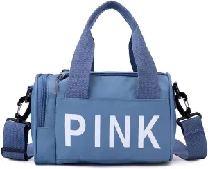 Mini Small Crossbody Bag Gym Bag for Women Men, Cute Small Duffle Bag Aesthetic Sports Handbag, Waterproof Gym Tote Bag Portable Fitness Shoulder Bag for Sports Travel (Blue-a)