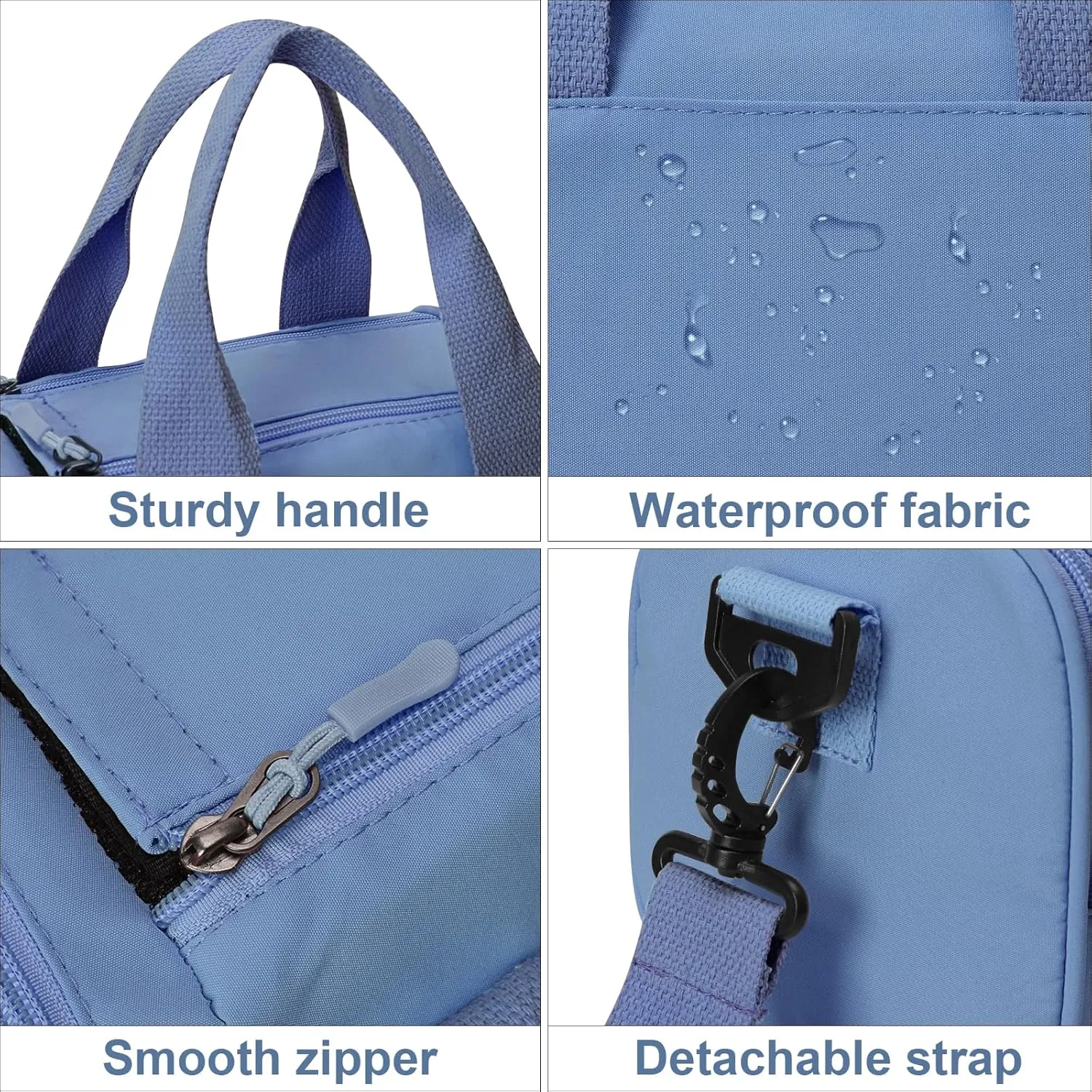 Mini Small Crossbody Bag Gym Bag for Women Men, Cute Small Duffle Bag Aesthetic Sports Handbag, Waterproof Gym Tote Bag Portable Fitness Shoulder Bag for Sports Travel (Blue-a)