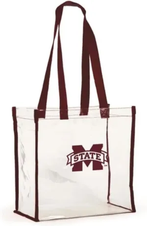 Mississippi State University Bulldogs 214 NCAA Clear Stadium Tote Purse Bag