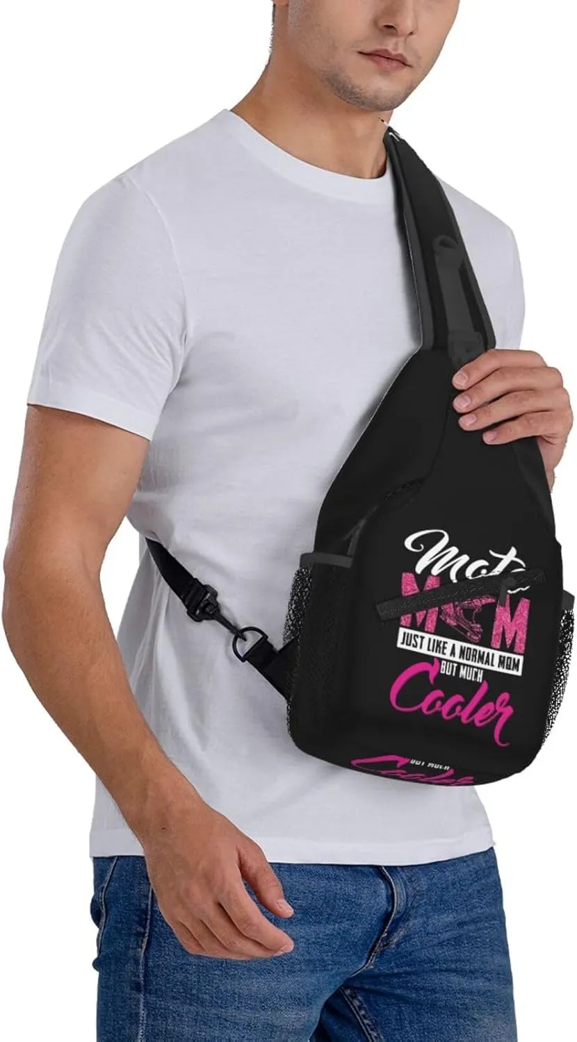 Motocross Dirt Bike Racing Flying Jump Sling Bag Adjustable Crossbody Bag Casual Chest Bags Travel Shoulder Backpack