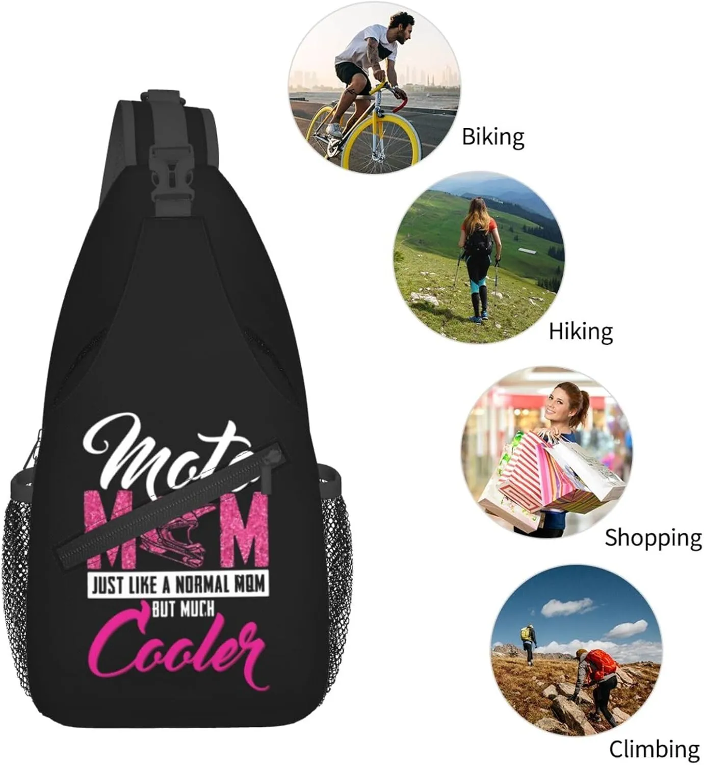 Motocross Dirt Bike Racing Flying Jump Sling Bag Adjustable Crossbody Bag Casual Chest Bags Travel Shoulder Backpack