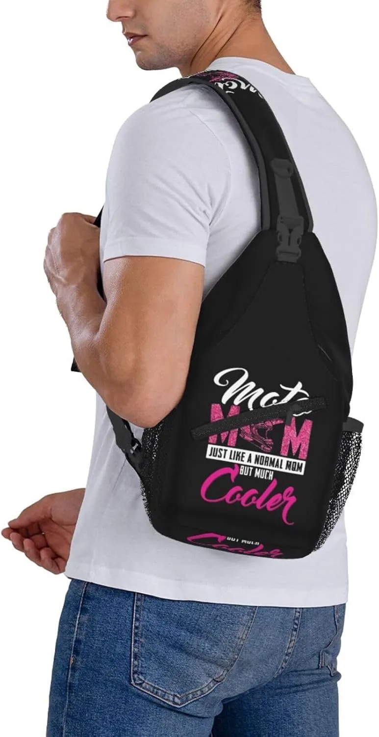 Motocross Dirt Bike Racing Flying Jump Sling Bag Adjustable Crossbody Bag Casual Chest Bags Travel Shoulder Backpack