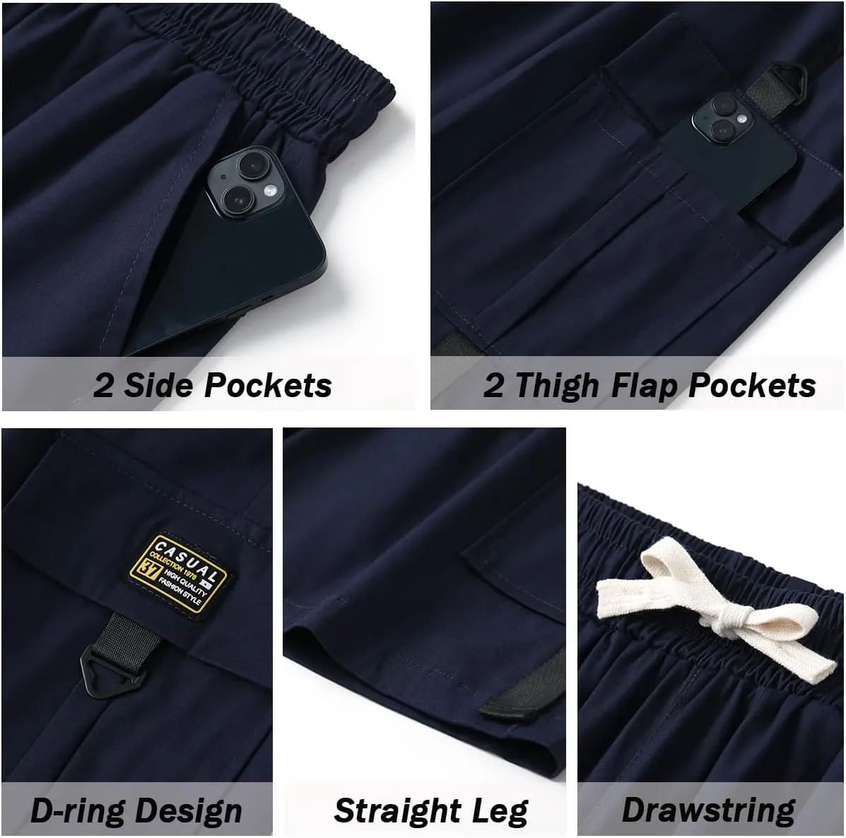 Msmsse Women's Cargo Hiking Shorts Multi-Pockets Bermuda Golf Outdoor Summer Shorts for Women
