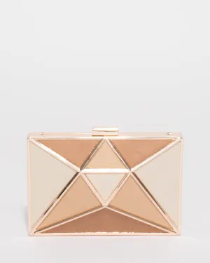 Multi Colour Geometric Clutch Bag