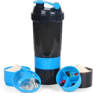 Multi-Compartment Shaker Bottle for Supplements