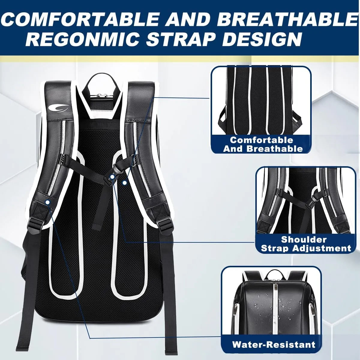 Multi-Use Beach Tennis Bag For Sport Convertible Padel Backpack With Shoe Compartment, Laptop Sleeve,Fence Hook,Ball Sleeve