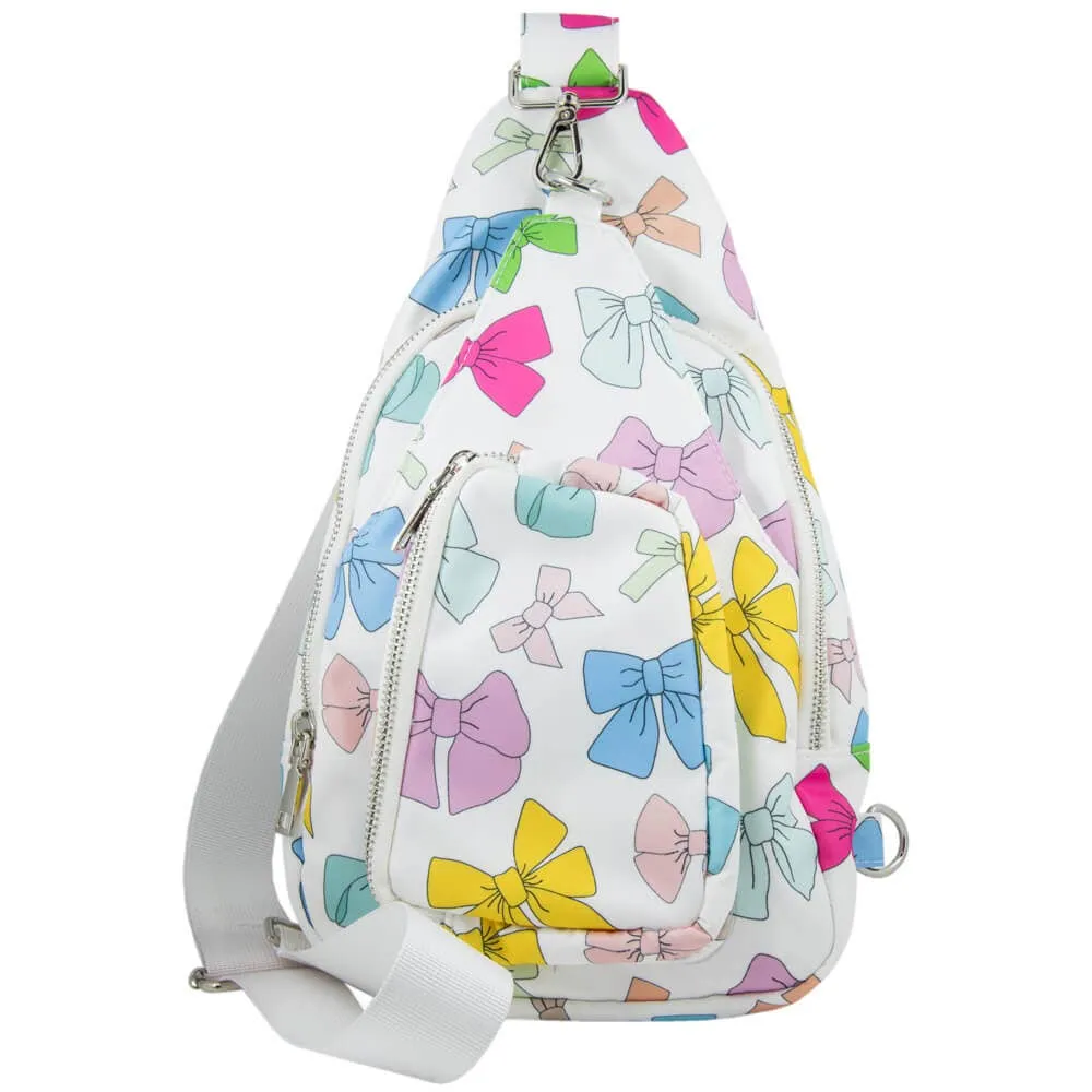 Multicolored Bows Coquette Sling Bag