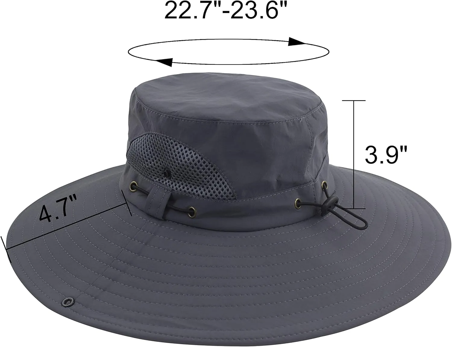 Muryobao Mens Sun Hats UPF 50  Waterproof Mesh Wide Brim Bucket Fishing Hat