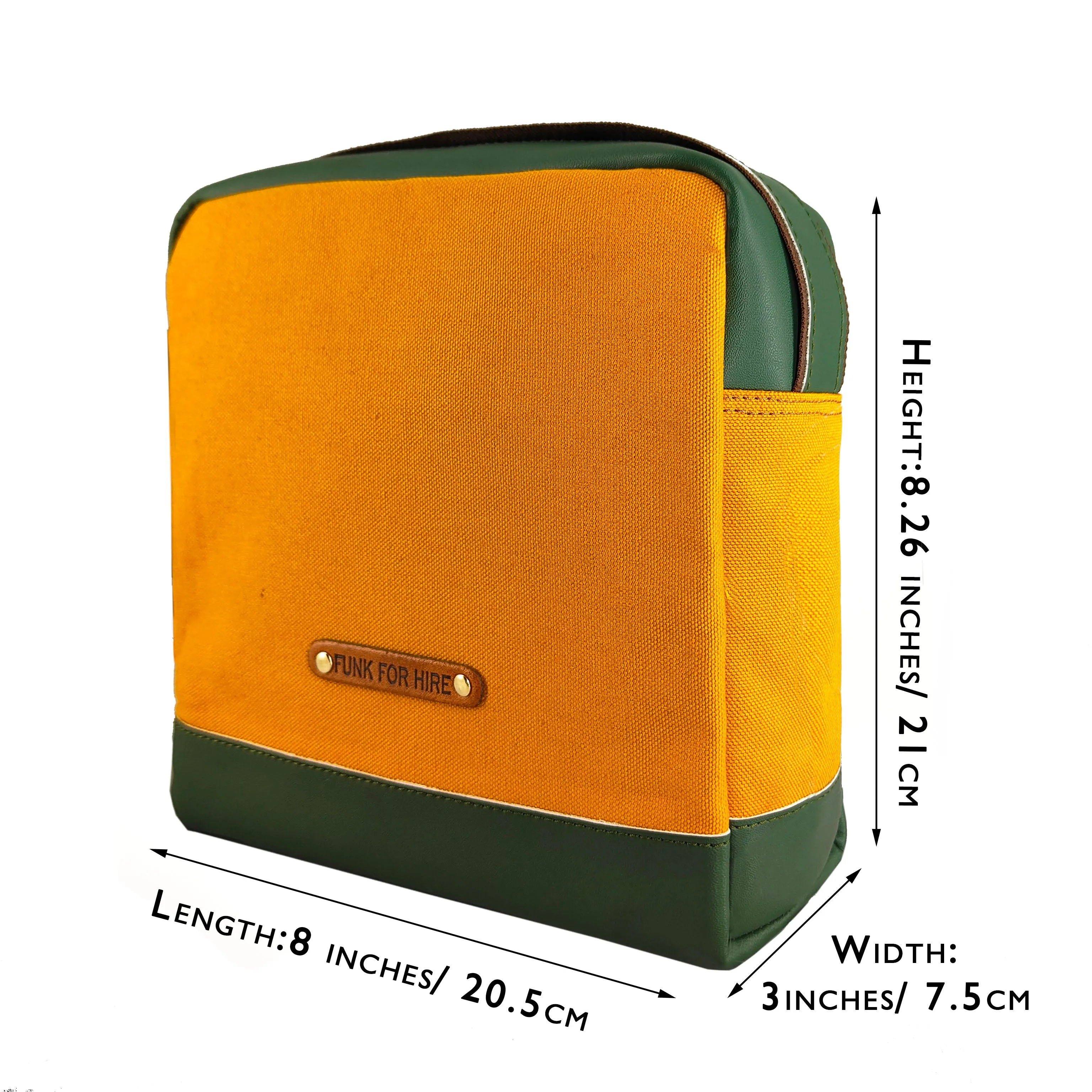 Mustard Yellow & Olive Green Box Pouch Sling Bag