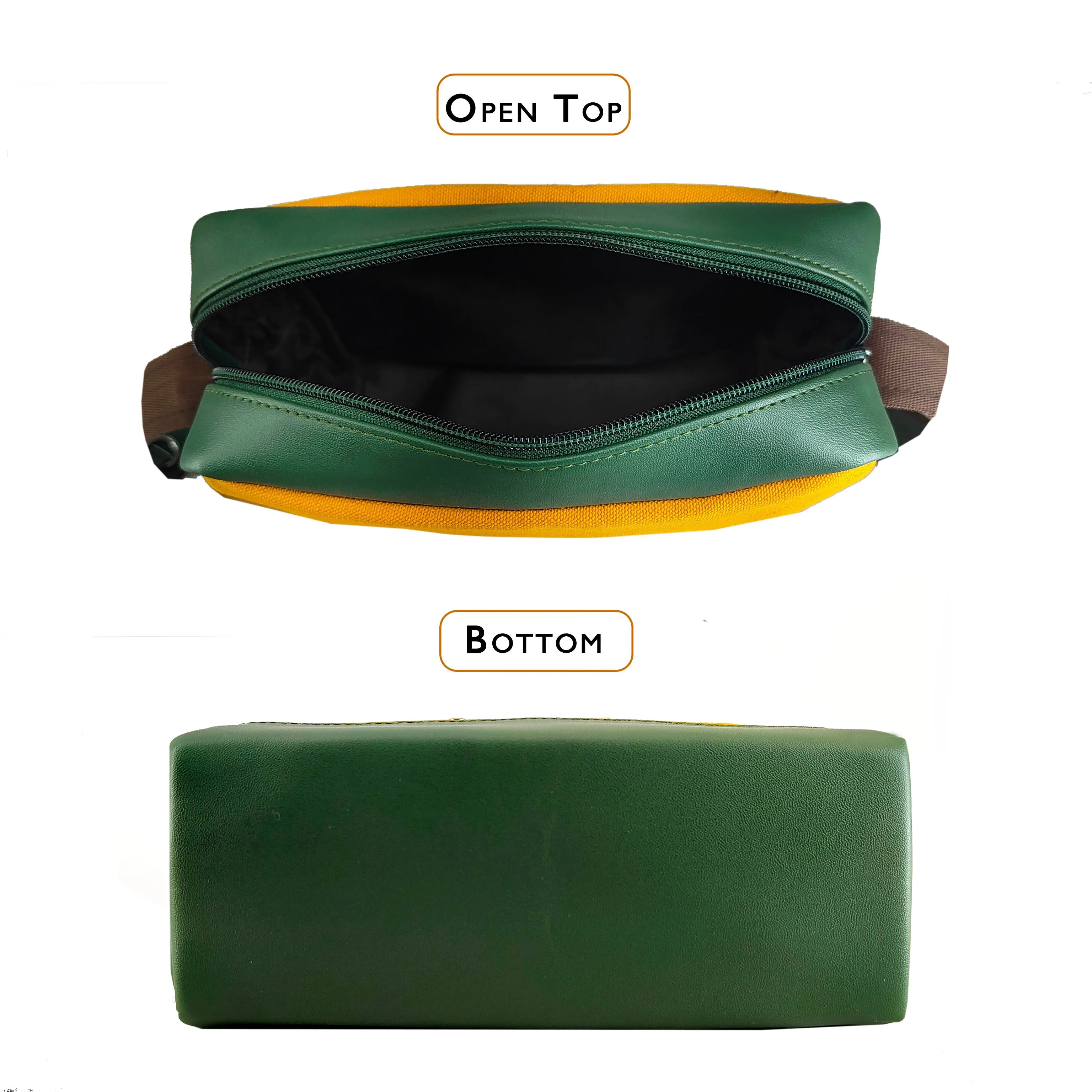Mustard Yellow & Olive Green Box Pouch Sling Bag