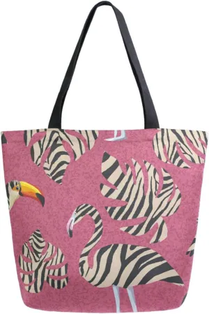 Naanle Canvas Tote Bag Large Womens Casual Shoulder Bag Handbag Canvas Tote Bag Reusable Grocery Shopping Bags for Women