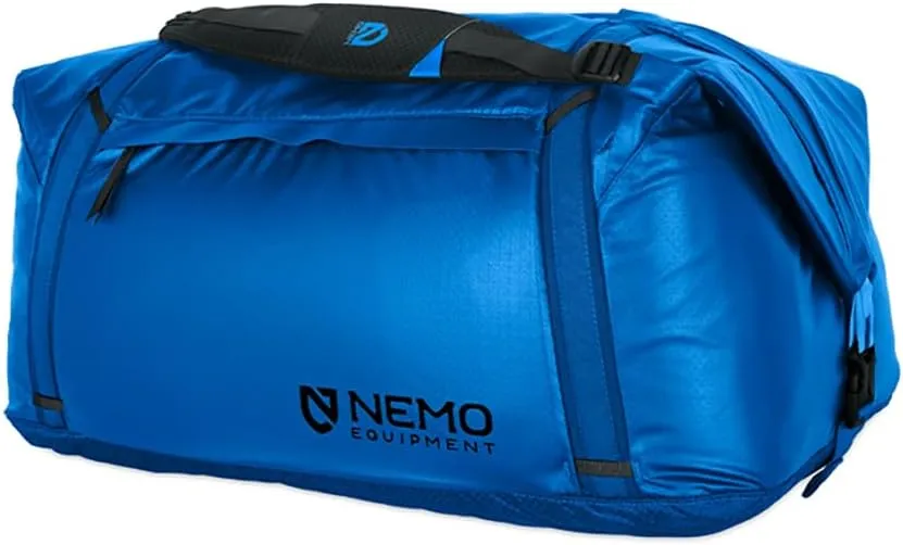 NEMO Equipment Double Haul Convertible Duffel & Tote Bag – Water-Resistant Gear Bag with Backpack Straps - 100L - Lake