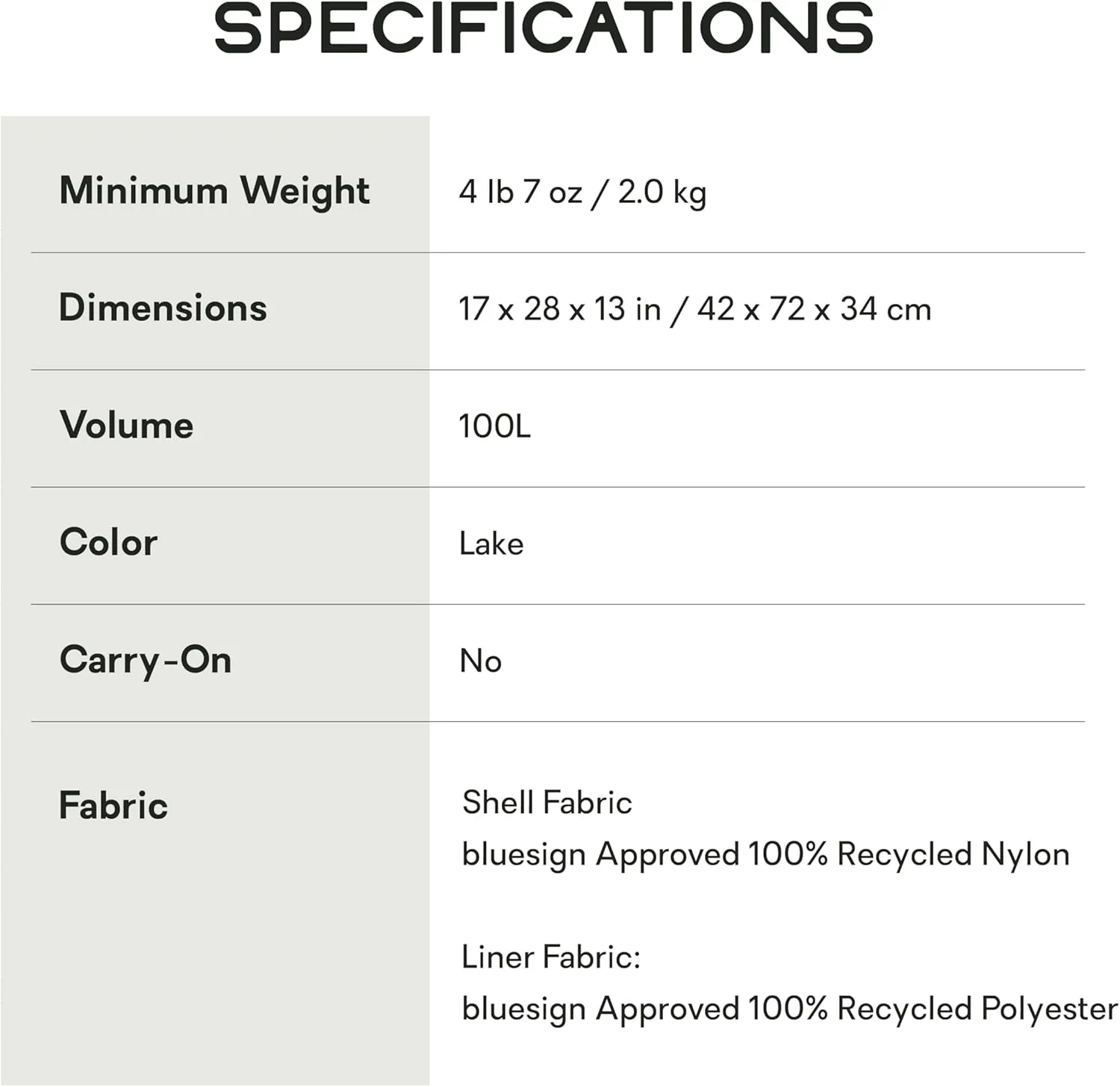 NEMO Equipment Double Haul Convertible Duffel & Tote Bag – Water-Resistant Gear Bag with Backpack Straps - 100L - Lake
