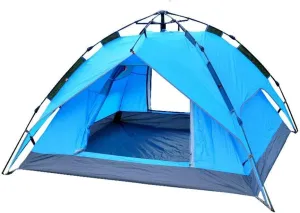 New Tent 3-4 Person Rainproof Full Automatic Double Opening Camping Tent for Backpacking Fishing (Color : Blue, Size : 200X200X135Cm)