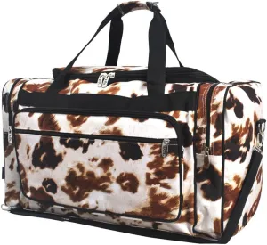 NGIL Canvas 23" inch Duffle Bag (Cow Print)
