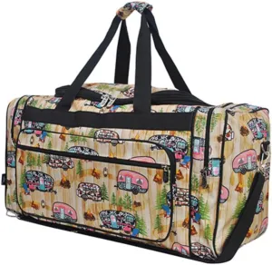 NGIL Canvas 23" inch Duffle Bag (Cute Camper-Black)
